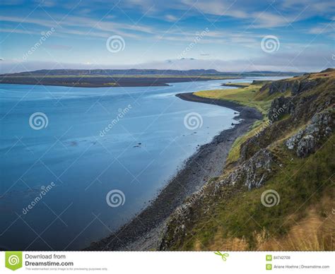 Beautiful Icelandic Coast at Sunset Stock Image - Image of blue ...