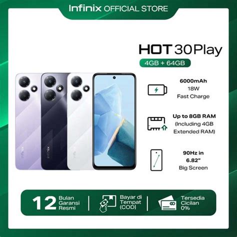 Jual Infinix Hot Play Gb Up To Gb Extended Ram Helio G