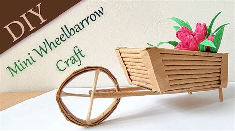 How To Make Mini Wheelbarrow Craft Homemade Homedecor Diy Project