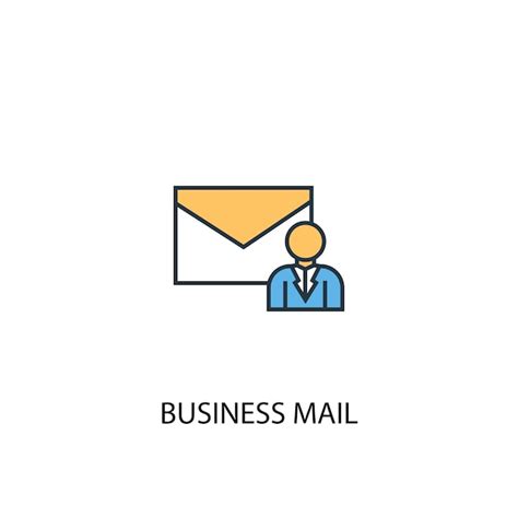 Premium Vector Business Mail Concept 2 Colored Line Icon Simple