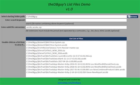 thedbguys access blog list files   folder   subfolders