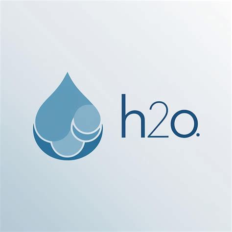 H2o Logo Concept Simple Vector Illustration Premium Ai Generated Image