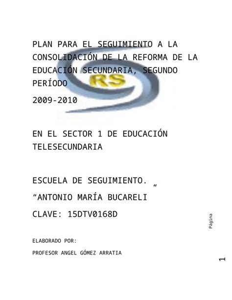 Docx Web Viewplan Para El Seguimiento A La Consolidaci N De La