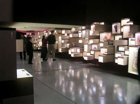 Museum Exhibition Multilevel Lighted Cubes Museum Exhibition Design