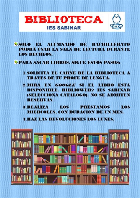 Normas De Uso De La Biblioteca Ies Sabinar