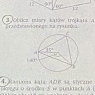 3 Oblicz miary katów trójkata ABC przedstawionego na rysunku Brainly pl