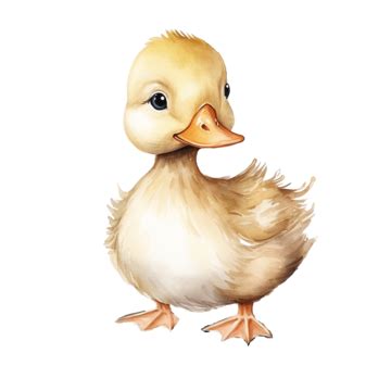 Watercolor Duck Cute Clip Art Watercolor Hand Draw PNG Transparent