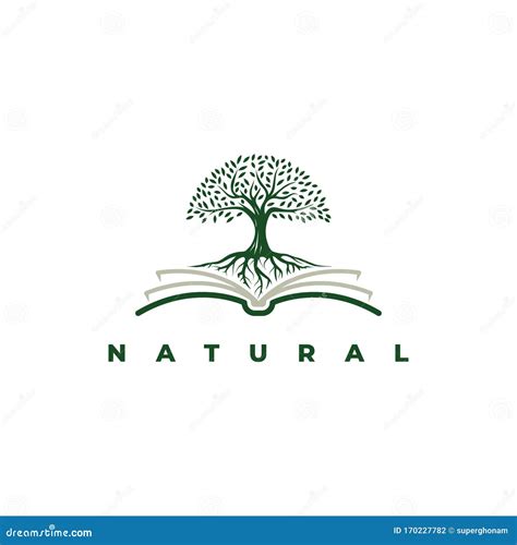 Book with tree logo design stock vector. Illustration of grow - 170227782