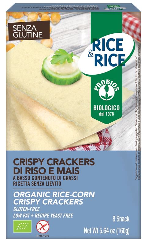 CRISPY CRACKERS DI RISO E MAIS 160G Bio Senza Glutine RICE RICE CRACKERS