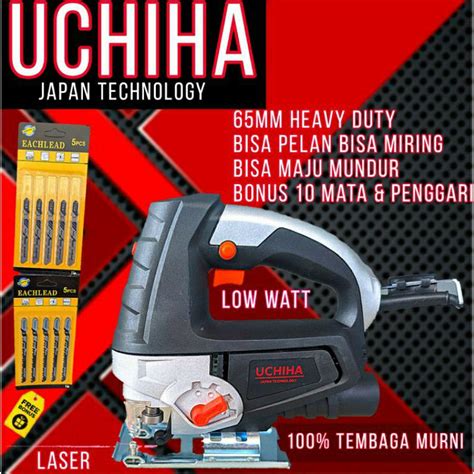 Jual MESIN Jigsaw Gergaji Kayu Potong Triplek KAYU BESI UCHIHA 65 MM