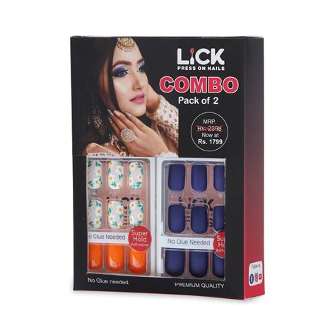 Lick Nail Combo Reusable Artificial Nails Set Sugatra