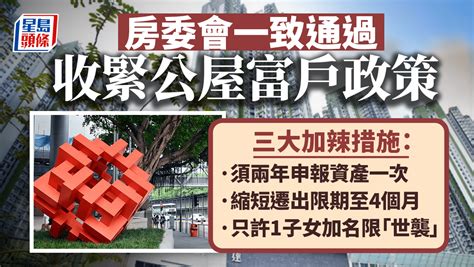 房委會通過收緊公屋富戶政策 兩年申報資產一次 扣分「加辣」打擊濫用（附表）