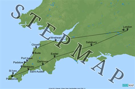 Stepmap S Dwestengland Landkarte F R England