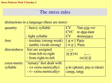 PPT - Stress patterns in English words PowerPoint Presentation, free ...