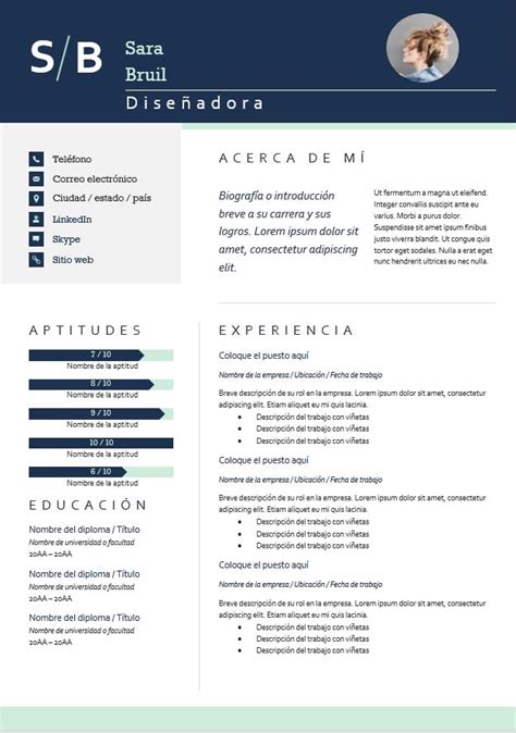 20 Plantillas de Currículum en Word descárgalas GRATIS