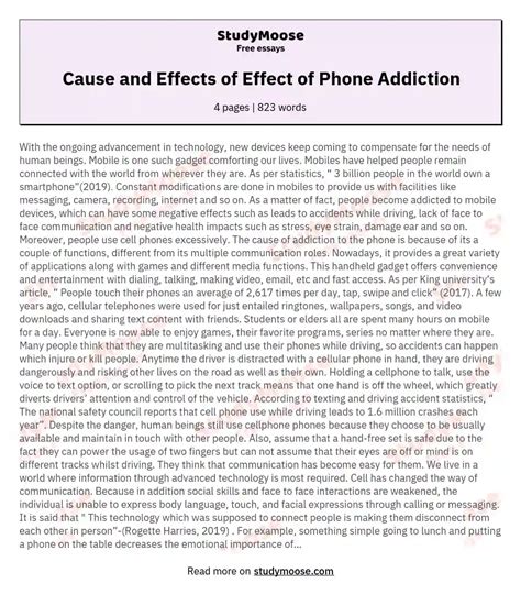 Cause And Effect Essay On Smartphones Causes And Effect Of Mobile