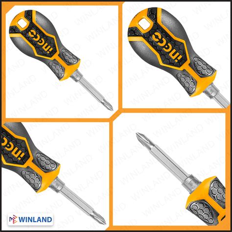 Ingco By Winland 2 In 1 Mini Interchangeable Screw Driver Set