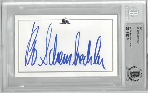 Lot Detail Bo Schembechler Autographed 3x5 Cut