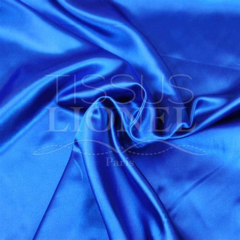 Satin Uni Bleu Royal Vente De Tissus Au M Tre Tissus Lionel