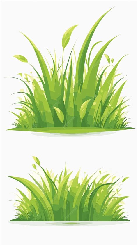 Grass plant nature drawing cartoon artwork vector | Premium AI-generated vector