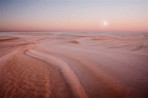 Beautiful desert landscape. dunes at sunrise. Slowinski National Park ...