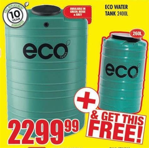 Eco Water Tanl 2400ml Offer At Boxer Build