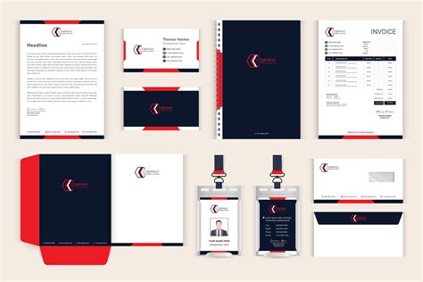 Simple Business Stationery Template Set. Graphic by Ju Design ...