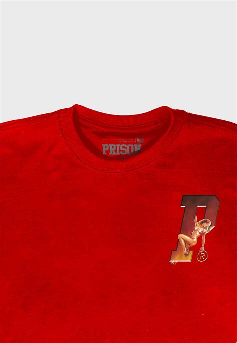 Camiseta Streetwear Prison Logo Red