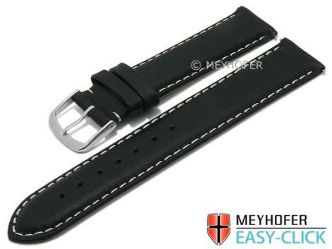 Meyhofer Easy Click Watch Strap Xl Wichita Mm Black Leather Smooth