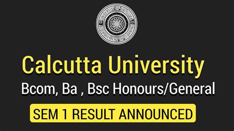 Calcutta University Sem Bcom Ba Bsc Honours General Result