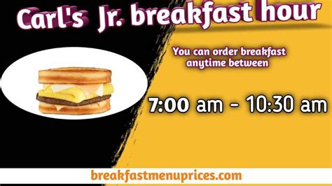 Carl's Jr. Breakfast Hours For Top Locations In USA October 2024