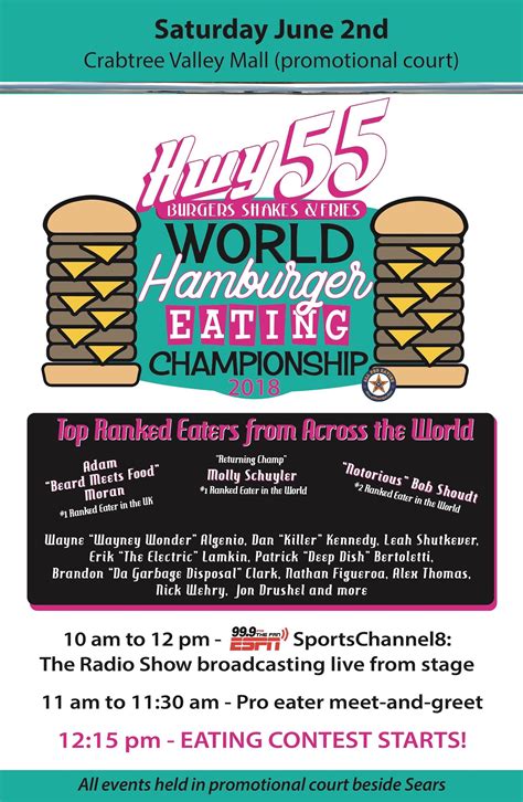 Hwy 55 Burgers Shakes And Fries And All Pro Eating Set For 2nd Annual