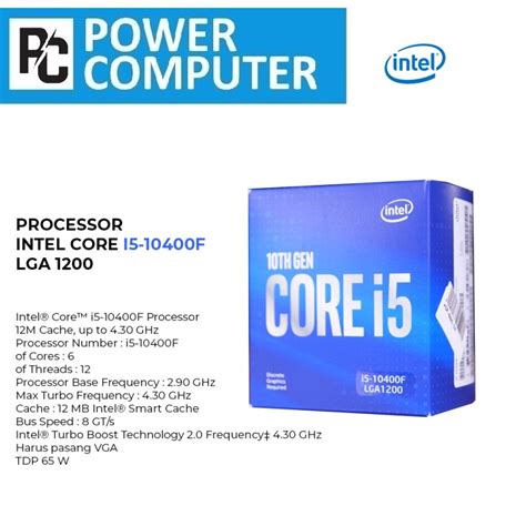 Jual Processor Intel Core I5 10400f Comet Lake Proc Intel 10400f