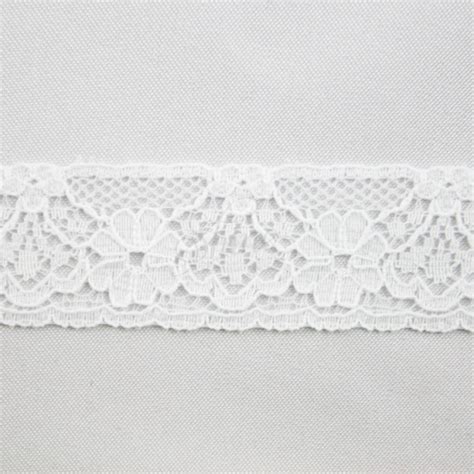 Nylon Lace Trimming A White Shine Trimmings Fabrics