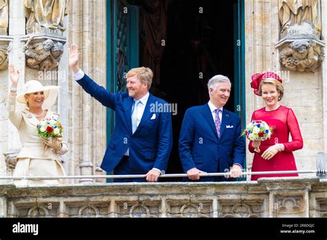 Brüssel Belgien 20 Juni 2023 König Willem Alexander und Königin