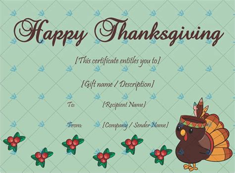 Thanksgiving T Certificate Template Sky Word Layouts