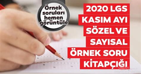 Lgs Kasım Ayı örnek Sorular Yayımlandı 2020 Lgs Sözel Ve Sayısal örnek