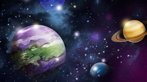 Enjoy The Beauty Of Universe With Outer Space Powerpoint Background