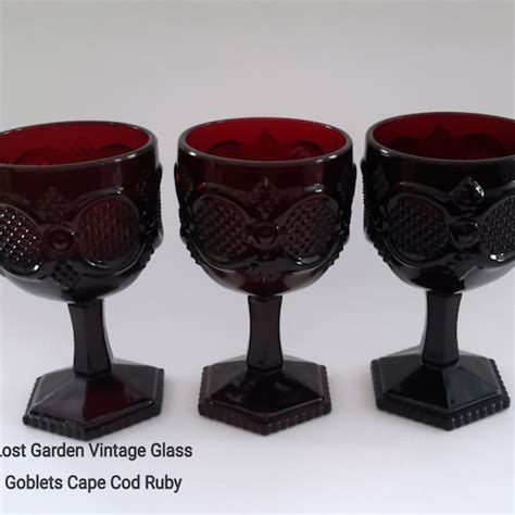 Avon 1876 Cape Cod Ruby Red Dinnerware Collection Free Etsy