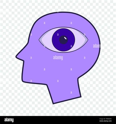 Eye Inside Human Head Icon Cartoon Style Stock Vector Image And Art Alamy