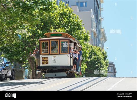 Powell Hyde Line Cable Car San Francisco California USA Stock Photo