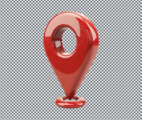 Premium Psd Interesting Location Pin Isolated On Transparent Background