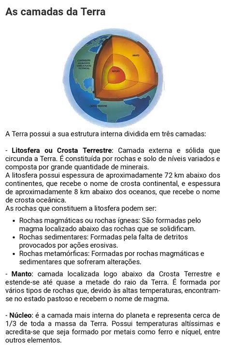 Camadas Da Terra Atividade Librain