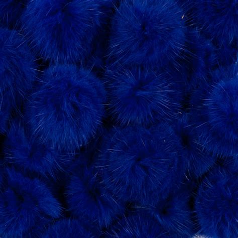 Pompom Pelinho Metade Cm Azul Royal Und Pintando E Bordando