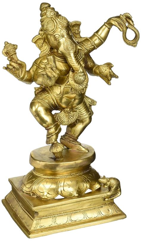 Buy Redbag Four Armed Dancing Ganesha Brass Statue 31 12 Cm 21 59 Cm