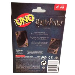 Jogo De Cartas Harry Potter Uno Tabuleiro Para Festas De Punição