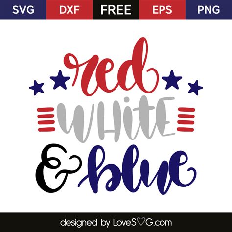 Red White Blue Lovesvg