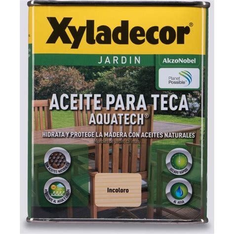 Xyladecor Aceite Para Teca Aquatech Incoloro 5 L