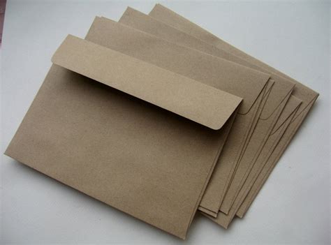 25 Brown Kraft Paper Envelopes size 5 1/4 X 7 1/4 inches or