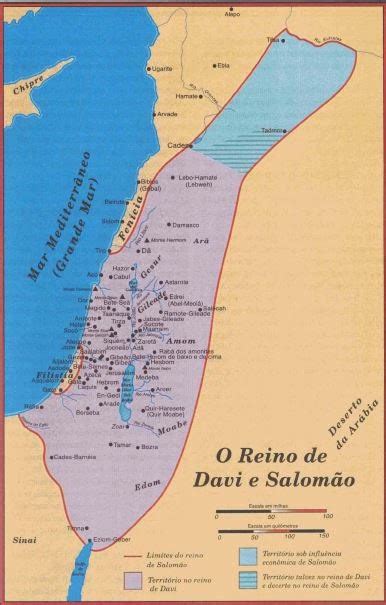 Mapa O reinado de Saul Davi e Salomão Shemá Israel